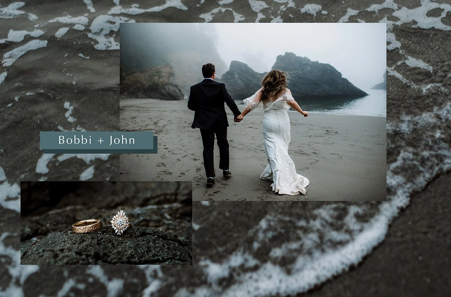 wedding planner scouting foggy coastal cliff site
